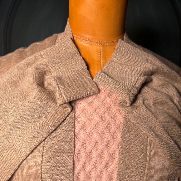 100%Linen, Women's Tan Sweater Cardigan - Picture 10 of 16